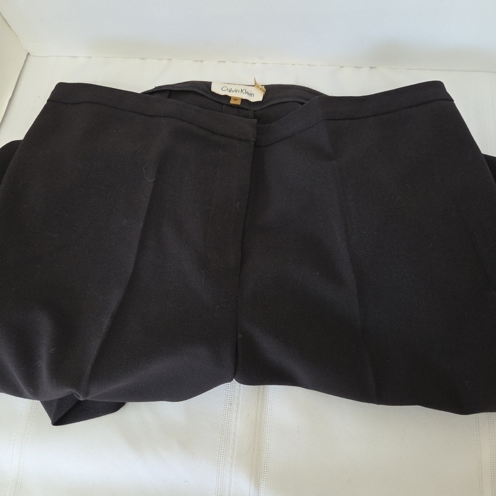 Calvin Klein Chocolate Brown Wide-Leg Dress Pants Size 6 - Picture 5 of 5